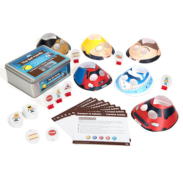 bee-bot/blue-bot transport and industry activity tin